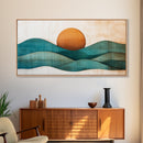 Abstract Minimalist Art Deco Landscape Canvas Print, Boho Home Decor, Bohemian Wall Art, Tiny House Wall Art