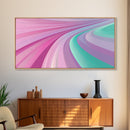 Mid-Century Modern Pastel Colors Wall Art, Turquoise and Purple