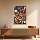 Italian Restaurant Wall Art, Retaurant Decor, Pizza Painting Canvas Print, Kitchen Wall Art, Kitchen Painting, Dining Room Decor