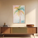 Oil Painting Print of a Palm Tree, Coastal Decor, Beach House Art, Beach Art, Vacation Gift, Pink Decor, Preppy Decor, Preppy Art