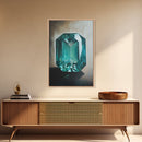 Watercolor Painting Print of an Emerald, Genstones Painting, Gemstone Painting, Emerald Wall Art, Emerald Green Home Decor, Kitsch Art