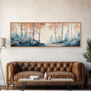 Original Birch Forest Oil Painting Print, Birch Tree Art, Birch Tree Painting, Panoramic Wall Art, Centerpiece Art, Statement Piece Art, Custom Art