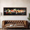 Sushi Wall Art - Framed Canvas Print - Kitchen Wall Art - Kitchen Decor - Original Painting - Restaurant Wall Art - Wabi Sabi Minimalist Art