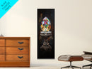 Faceted Crystal on Pedestal Canvas Print Gemstone Painting Sacred Geometry Art Original Artwork Above Couch Decor