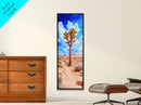 Watercolor Painting Print of Joshua Tree California Framed Canvas Print - Tall Skinny Art - Landscape Painting of Joshua Tree California