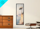 Victorian Landscape Oil Painting Print, Tall Skinny Wall Art, Coastal Painting, Coastal Landscape Art, Italian Seaside Painting, Narrow Wall Art