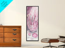 Makeup Brushes Canvas Print - Pink Abstract Art of Beauty Tools, Feminine Wall Art, Gift Idea for Her, Minimalist Room Decor