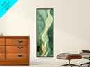 Sage Green Framed Canvas Print, Abstract Botanical Artwork, Whimsical Wabi Sabi Wall Art, Gift Idea for Living Room, Minimalist Art