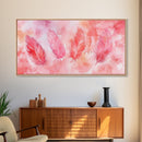 Soft Pink Feathers Canvas Print Whimsical Art Light Pink Wall Art Skinny Wall Art Minimalist Art Above Sofa Rustic Decor