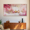 Gold Necklace Art Framed Canvas Print Pink Abstract Art Minimalist Art Light Pink Wall Art Boho Wall Art Bedroom Art Rustic Decor