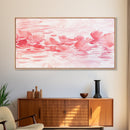 Floating Petals Canvas Print | Light Pink Wall Art | Romantic Minimalist Decor | Framed Canvas Print Gift Idea | Living Room Art