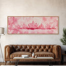 Pink Crown Canvas Print Minimalist Art Abstract Pink Wall Art Light Pink Bedroom Decor Princess Aesthetic Whimsical Art Wall Art