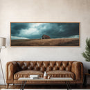 Rustic Barn Framed Canvas Print Smoky Mountain Art Autumn Farmhouse Wall Art Rustic Landscape Painting Guest Room Artwork Decor