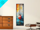 Nautical decor, rustic wall art, coastal wall art, ocean painting, maritime art, framed canvas print, tall skinny art, moody blue art
