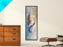Spiral Shell Painting, Coastal Decor, Nautical Wall Art, Beach House Art, Textured Painting, Framed Canvas Print, Ocean Art