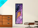 Abstract Purple Swirl, moody art, pink abstract art, sacred geometry wall art, therapy art, framed canvas print, living room art