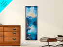 Lake Tahoe Art, Mountain Painting, Landscape Painting, Framed Canvas Print, Rustic Wall Art, Blue and Green Wall Art