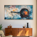 Rustic Cast Iron, Canvas Print, food review kitchen art, farmhouse art, rustic wall art, wabi sabi wall art, extra wide art