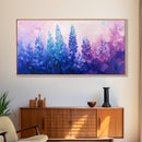Purple Wildflower Painting, botanical prints, wildflower painting, pink abstract art, floral wall art, framed canvas print, pink art