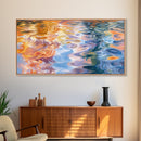Abstract Water, Nautical Wall Art, Blue and Green Wall Art, Panoramic Painting, Extra Wide Art, Canvas Print, Living Room Art