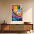 Abstract Roll, Wabi Sabi Art, Modern Abstract Art, Geometric Wall Art, Colorful Art, Minimalist Art, Canvas Print, Gift Idea