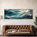 Ocean Wave Painting Deep Blue Water Photography Wall Art Serene Minimalist Coastal Artwork Relaxing Beach Decor