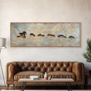 Rustic Fossil Texture Framed Canvas Print Earthy Neutral Wall Art, Modern Abstract Rock Art, Unique Office or Living Room Decor