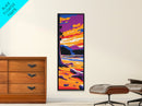Lakeside Sunset, Serene Nature Art, Framed Canvas Print, Vibrant Landscape Art, Rustic Cabin Decor, Living Room Wall Art, Fall Vibes