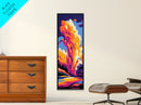 Fiery Eruption, Abstract Explosion, Framed Canvas Print, Nature Power Art, Bold Statement Wall Art, Home Office Decor, Modern Art