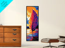 Autumn Leaf, Vibrant Nature Art, Sunset Wall Decor, Boho Canvas Print, Fall Home Decor, Living Room Wall Art, Office Art