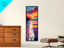 Ocean Wake, Vibrant Sunset Art, Coastal Canvas Print, Nautical Wall Decor, Beach House Art, Living Room Wall Art, Colorful Painting