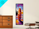 Abstract Shell, Vibrant Coastal Art, Ocean Print, Colorful Beach House Decor, Unique Nautical Aesthetic, Modern Wall Art, Canvas Print