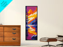 Mountain Reflection, Sunset Lake, Framed Canvas Print, Landscape Wall Art, Nature Home Decor, Serene Outdoor Painting, Bedroom Artwork