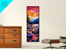River Rocks, Mountain Stream, Sunset Reflection, Nature Inspired, Canvas Print, Rustic Decor, Living Room Wall Art, Boho Art