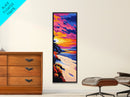 Coastal Sunset, Beach Landscape, Colorful Seascape, Relaxing Art, Canvas Print, Living Room Wall Art, Nature Inspired, Gift Idea