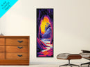 Cave Sunset, Moody Landscape Art, Vibrant Wall Art, Framed Canvas Print, Nature Aesthetic, Adventure Decor, Office Art, Modern Art