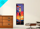 Feather Sunset, Tribal Art, Boho Wall Decor, Framed Canvas Print, Spiritual Aesthetic, Rustic Home Art, Western Style, Bedroom Wall Art