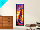 Vibrant Rabbit, Colorful Animal Art, Wildlife Aesthetic, Framed Canvas Print, Whimsical Home Decor, Kids Room Art, Modern Pop Art, Boho