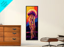 Jellyfish Glow, Ocean Fantasy, Underwater Art, Framed Canvas Print, Coastal Home Decor, Surreal Wall Art, Sea Life Aesthetic, Beach Art