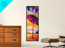 Beach Umbrella, Colorful Seaside Art, Summer Scene, Relaxing Coastal Decor, Bright Vacation Home Print, Tropical Wall Art, Canvas Print