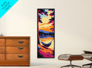 Hammock Retreat, Lake Sunset, Relaxing Art, Framed Canvas Print, Bedroom Wall Art, Peaceful Landscape, Outdoor Vibes Painting