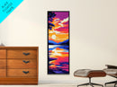 Tranquil Lake, Sunset Reflection, Framed Canvas Print, Nature Wall Art, Living Room Decor, Autumn Landscape, Serene Art