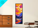 Sunset River, Modern Landscape Wall Art, Vibrant Nature Decor, Living Room Canvas Print, Boho Aesthetic, Gift Idea, Autumn Home Accent