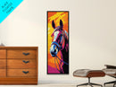 Western Horse, Cowboy Art, Rustic Farmhouse Decor, Equestrian Wall Art, Country Home Framed Canvas Print, Barn Accent, Gift Idea