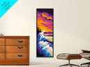 Surf Wave, Tropical Beach Wall Art, Nautical Home Decor, Office Framed Canvas Print, Ocean Vibes, Gift for Beach Lovers
