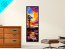 Windmill Reflection, Country Sunset, Rustic Farmhouse Art, Vibrant Nature Scene, Fall Wall Art, Canvas Print, Dining Room Decor