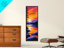 River Reflection, Sunset Landscape, Tranquil Nature Art, Vibrant Wilderness Scene, Cozy Home Decor, Canvas Print, Living Room Art