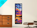 Majestic Sky View, Canvas Print, Dramatic Sunset Clouds, Vibrant Nature Art, Dreamy Home Decor, Colorful Landscape, Relaxing Wall Art
