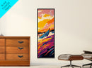 Speeding Boat Scene, Canvas Print, Dynamic Ocean Art, Waves Painting, Coastal Living Decor, Nautical Wall Art, Adventure Home Style