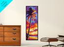 Tropical Palm Sunset, Canvas Print, Vibrant Beach Art, Island Escape Wall Decor, Summer Home Aesthetic, Coastal Living Room Art